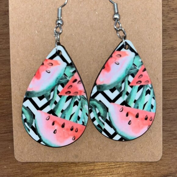 wartermelon earrings - Picture 1 of 1
